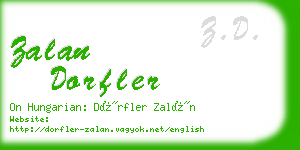 zalan dorfler business card